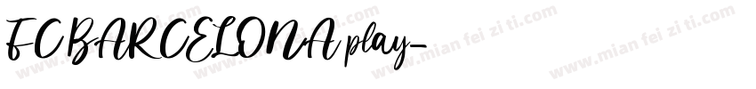 FC BARCELONA play字体转换